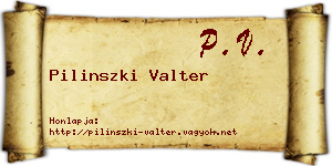 Pilinszki Valter névjegykártya